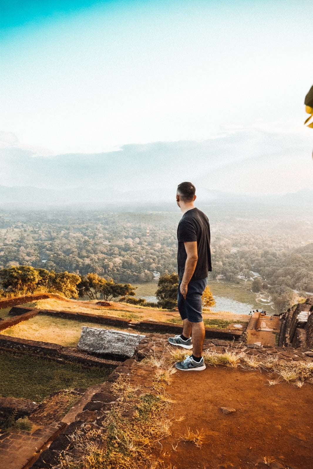 Man looking over Los Angeles from view