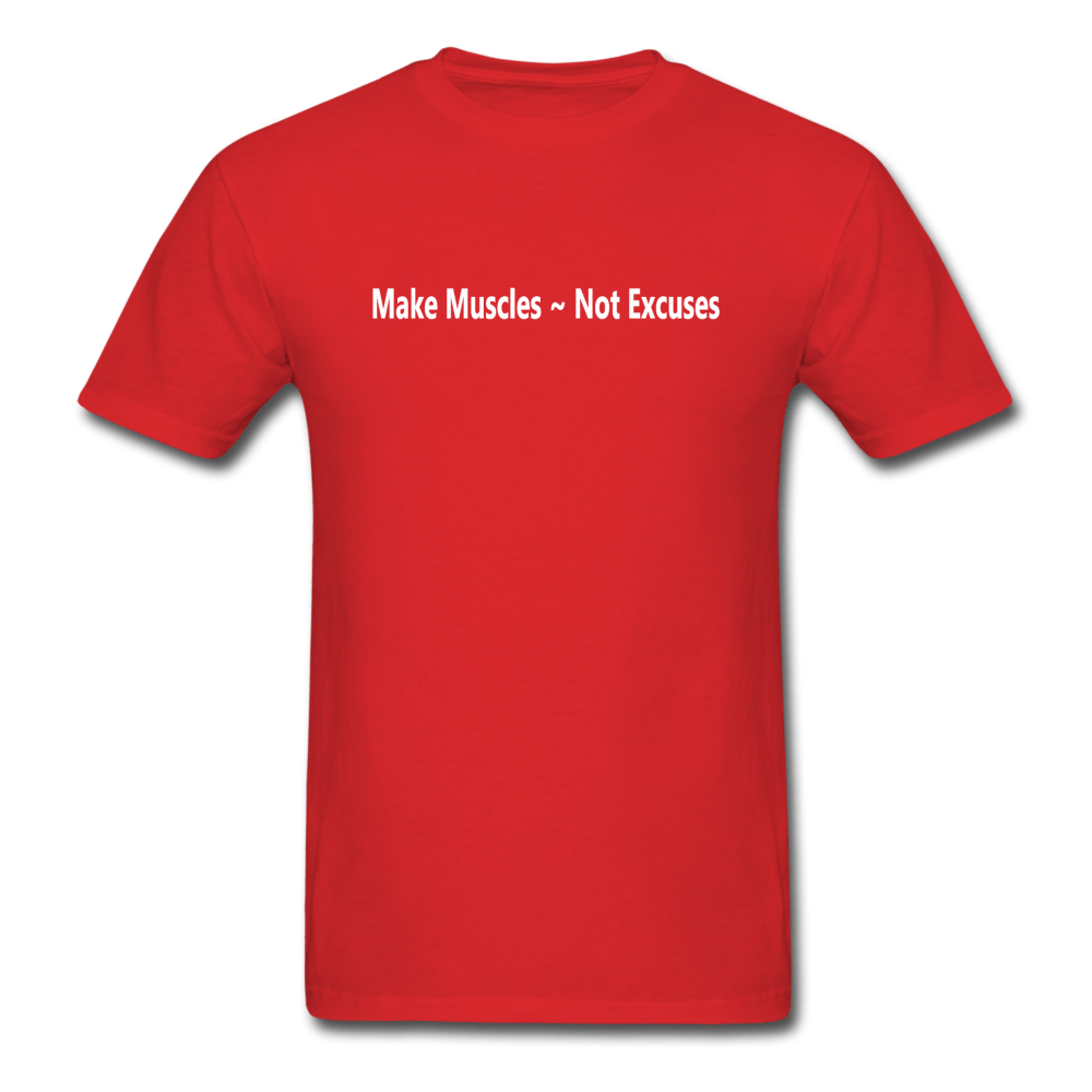 SPOD Unisex Classic T-Shirt | Fruit of the Loom 3930 black / S Make Muscles Not Excuses Short Sleeve T-Shirt for movement muscle mood and motivation