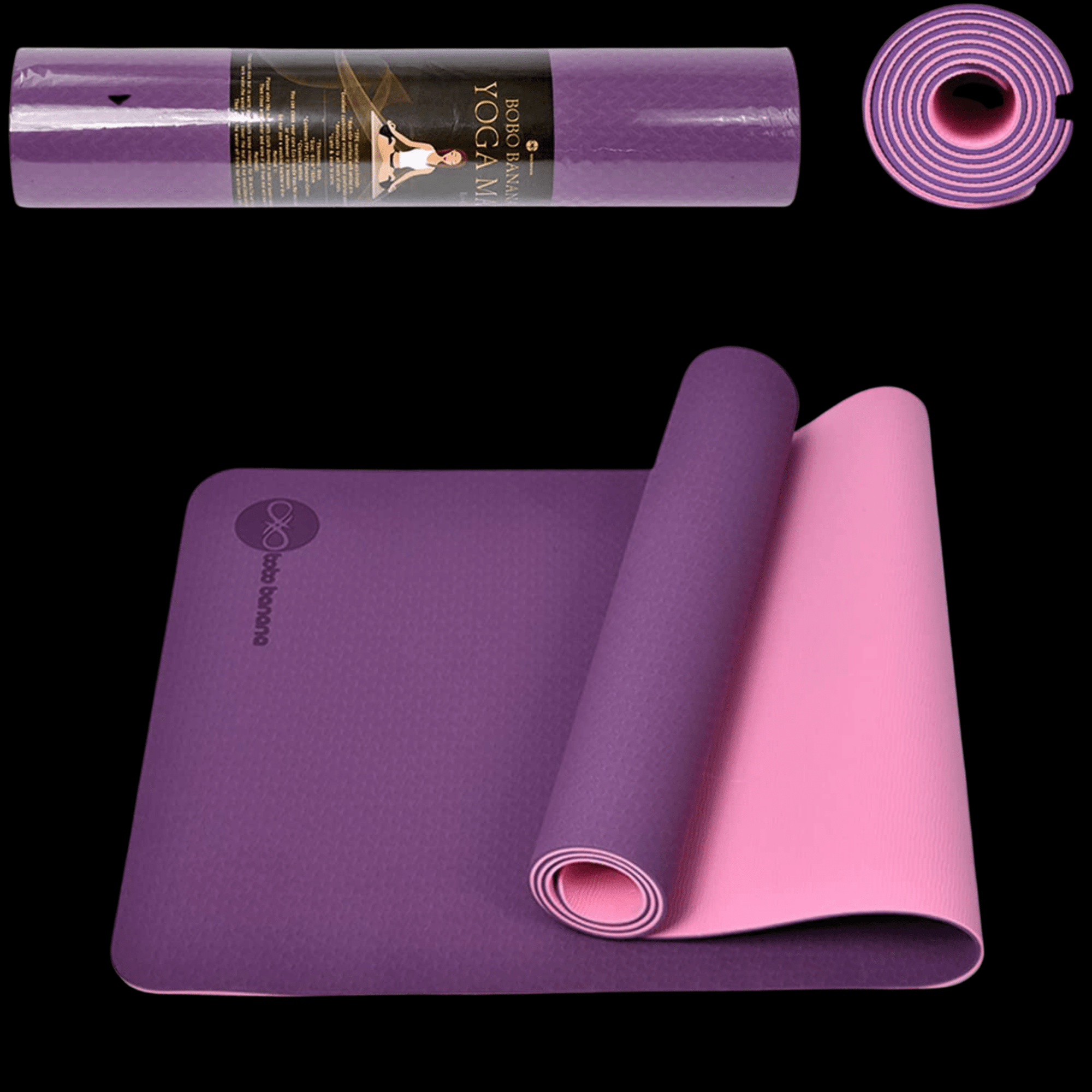 Amazing Bobo Banana Yoga Mat in red and black colors. 