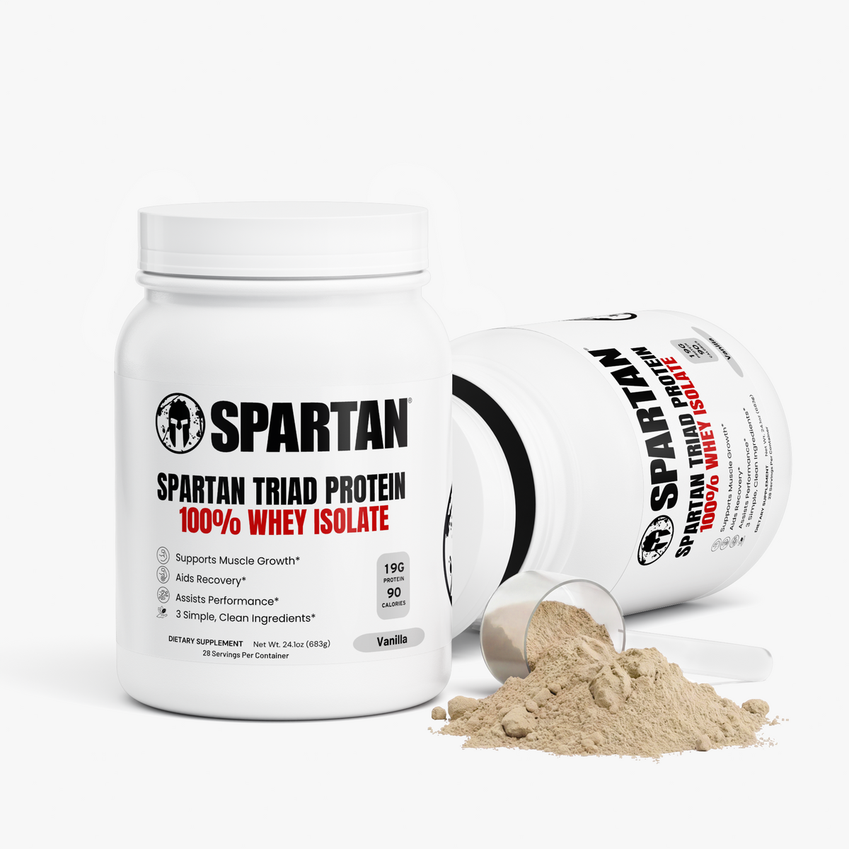 Spartan Triad - Pure 3 - 100% Whey Protein Isolate (Vanilla) - 3 Ingredients