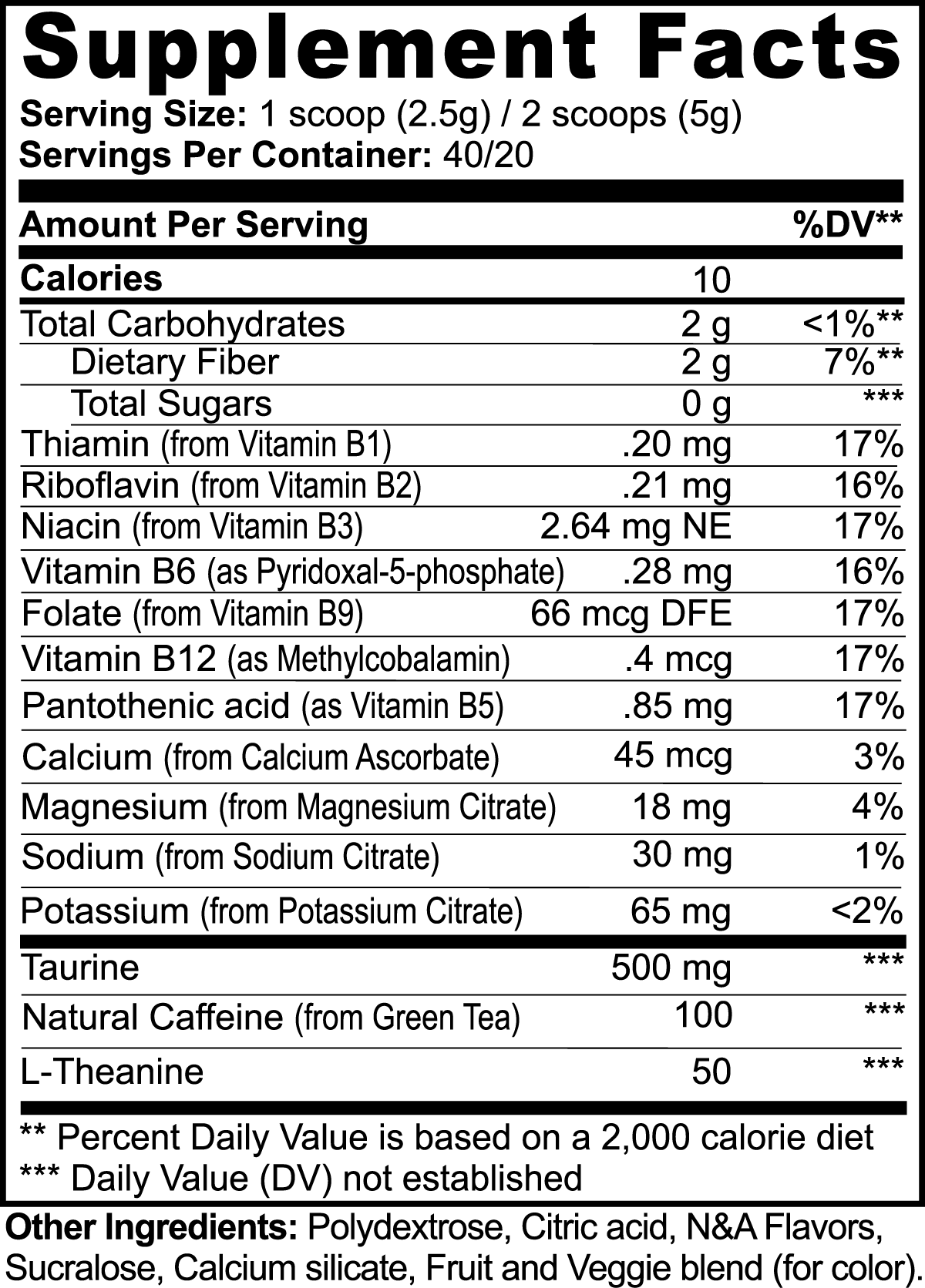 Pre-Workout - Focus Blend - Energy - Focus - Hydration