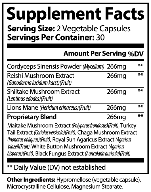 Mushroom Boost | Ultimate Mushroom 10-in-1 Complex | Mushroom Boost | Lion&#39;s Mane | Chaga | Reishi
