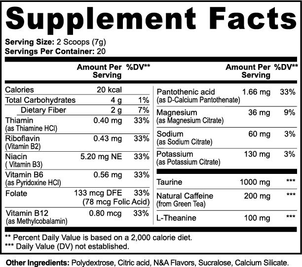 Energy and Focus Drink | Lychee Splash Energy Drink Powder