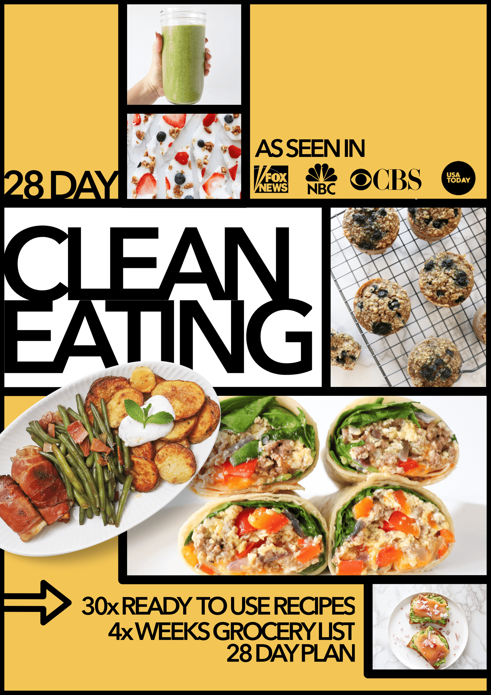 Spartan Fit Nutrition 28 Day Clean Eating Diet Guide for movement muscle mood and motivation