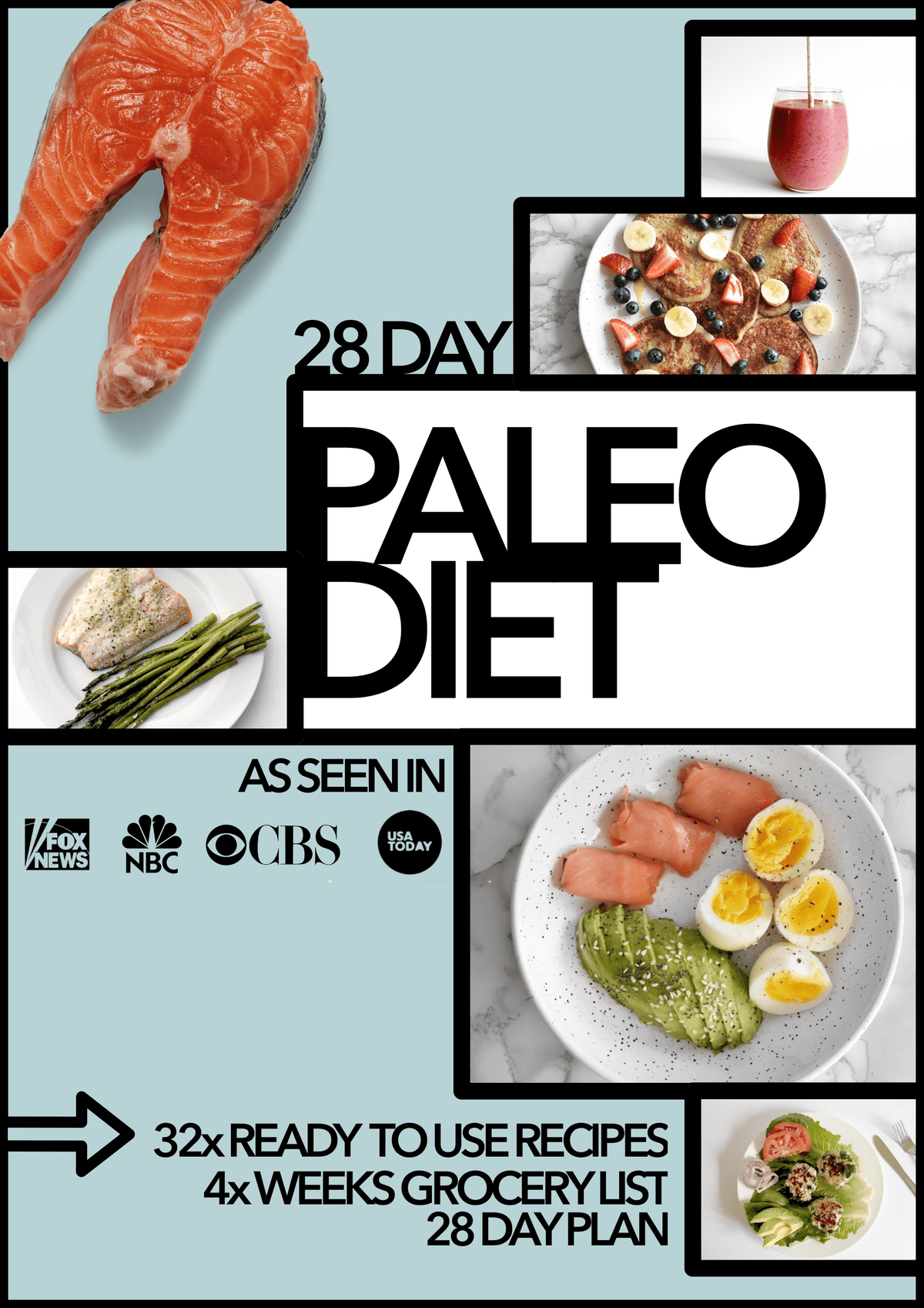 Spartan Fit Nutrition 28 Day Paleo Diet Guide for movement muscle mood and motivation