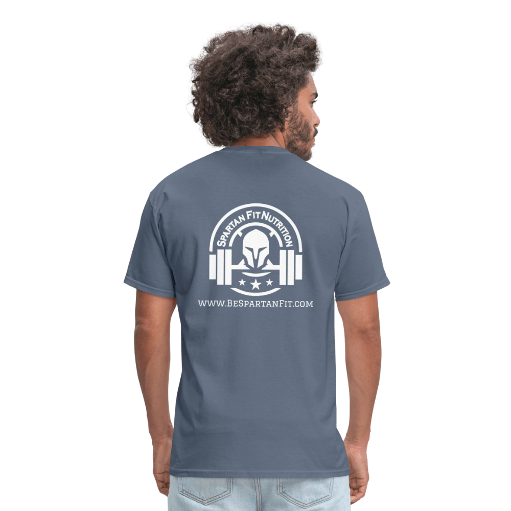 SPOD Unisex Classic T-Shirt | Fruit of the Loom 3930 denim / S Make Muscles ~ Not Excuses | Short Sleeve T-Shirt | Comfort in a Tee! for movement muscle mood and motivation