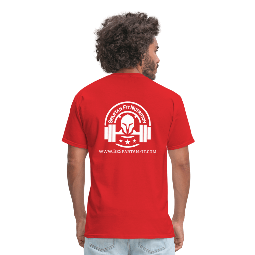 SPOD Unisex Classic T-Shirt | Fruit of the Loom 3930 red / S Make Muscles ~ Not Excuses | Short Sleeve T-Shirt | Comfort in a Tee! for movement muscle mood and motivation