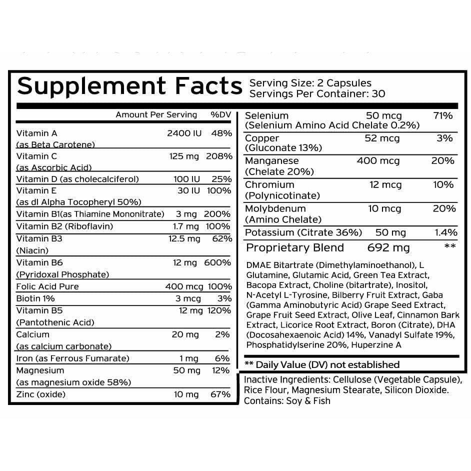 Spartan Fit Nutrition Sports Nutrition Meta-Phren | Brain & Focus Factor | Improve Mental Clarity for movement muscle mood and motivation
