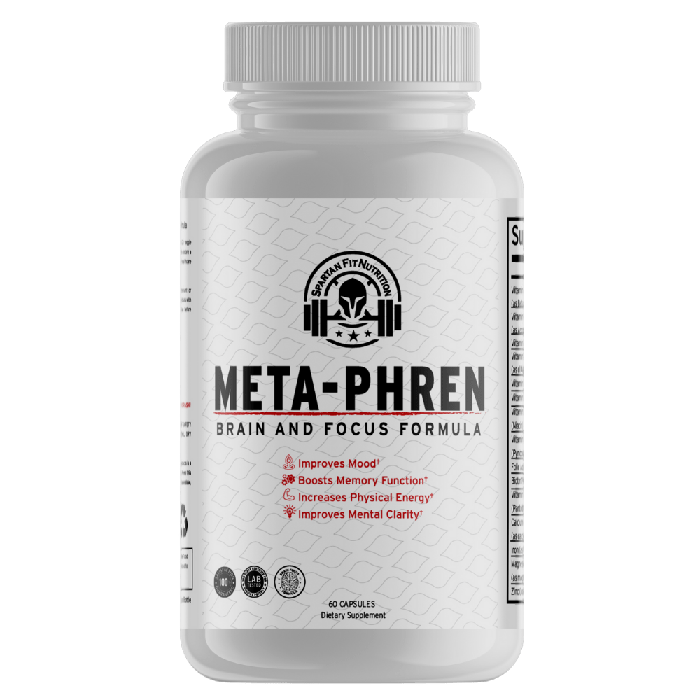 Spartan Fit Nutrition Sports Nutrition Meta-Phren | Brain &amp; Focus Factor | Improve Mental Clarity for movement muscle mood and motivation