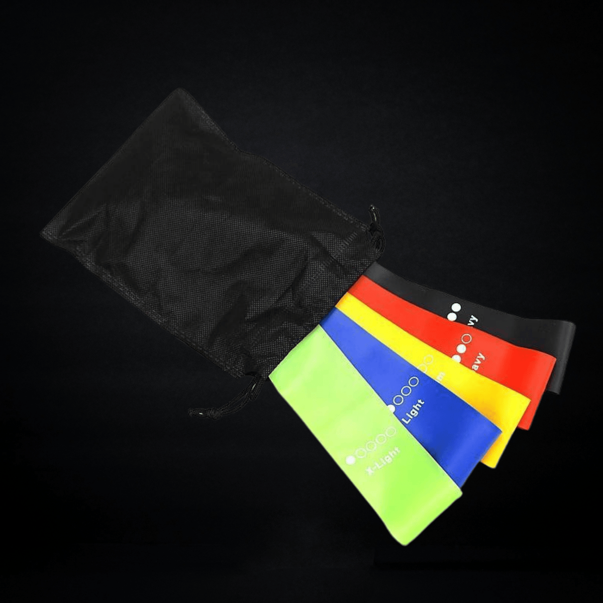 Heavy Duty Looped Resistance Bands with carry case
