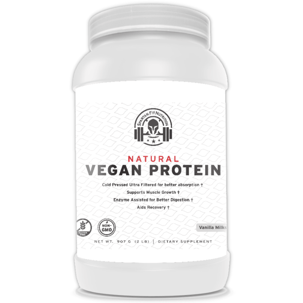 Spartan Fit Nutrition Sports Nutrition Vegan Protein | Tasty Vanilla | Plant-Based for movement muscle mood and motivation