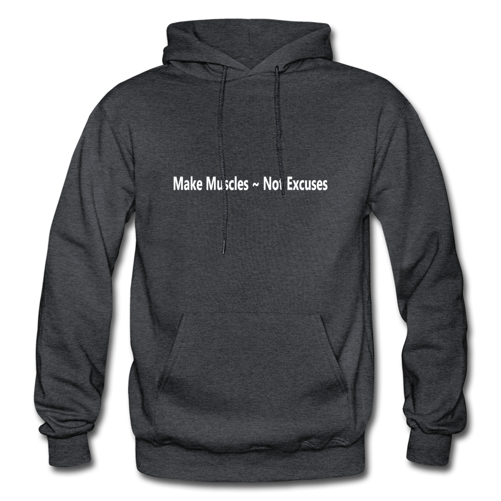 SPOD Heavy Blend Adult Hoodie | Gildan G18500 charcoal grey / S Warm and Cozy Hoodie | Make Muscles ~ Not Excuses | for movement muscle mood and motivation