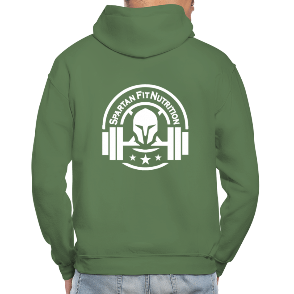 Spartan Fit Nutrition Heavy Blend Adult Hoodie | Gildan G18500 Warm and Cozy Hoodie | Make Muscles ~ Not Excuses | for movement muscle mood and motivation